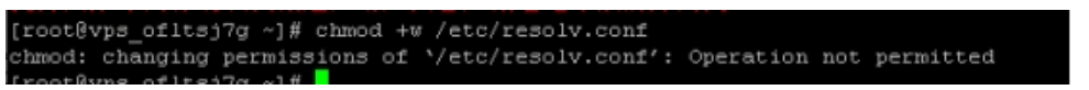 云服务器修改DNS配置文件resolv.conf权限Operation not permitted-小浪云