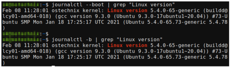 查找特定的Linux内核版本的最后启动时间