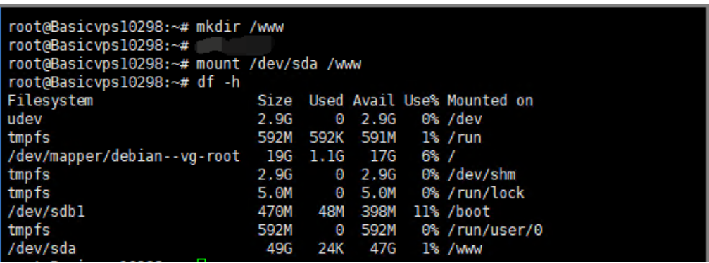 在LINUX-Debian系统下挂载新硬盘的方法